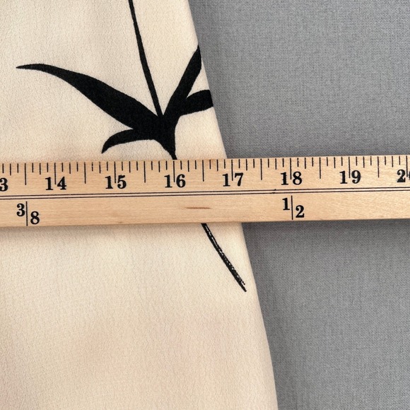 TWINSET Milano Palazzo Womens US4 IT40 Pants Cream Black Floral Print Wide Leg - Picture 7 of 16